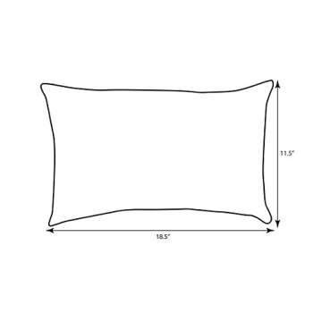 Pillow Perfect Bali Rectangular Throw Pillow, Navy,Blue White