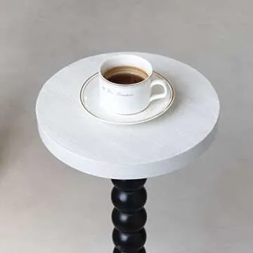 Chic COZAYH Pedestal Small End Table for Modern Spaces