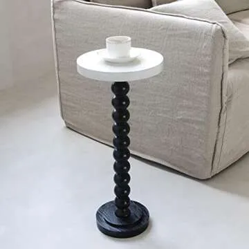 Chic COZAYH Pedestal Small End Table for Modern Spaces