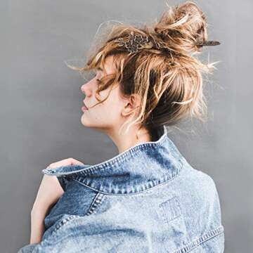 Vintage Bronze Hair Sticks - 20 Pieces for Elegant Styling