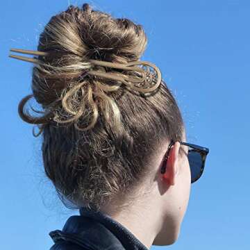 Vintage Bronze Hair Sticks - 20 Pieces for Elegant Styling