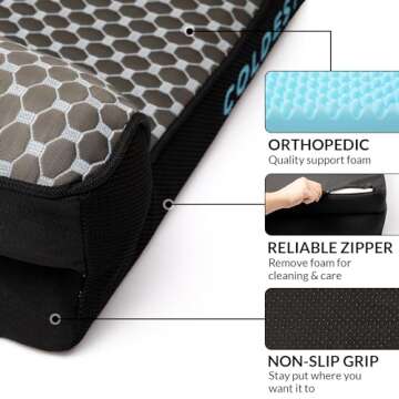 Coldest Cozy Dog Bed - Cooling Small, Medium Large Dogs Beds - Best for Washable Removable Cover Comfy and Anti Slip (Small, Grey)