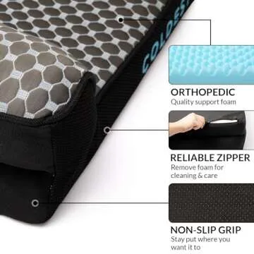 Coldest Cozy Dog Bed - Cooling Small, Medium Large Dogs Beds - Best for Washable Removable Cover Comfy and Anti Slip (Small, Grey)