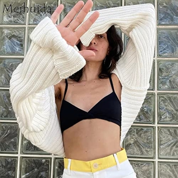 90s E-Girl Ribbed Knit Crop Cardigan - Soft & Stylish