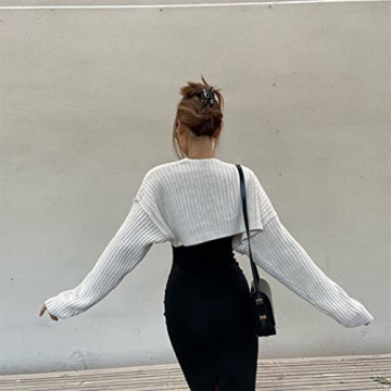 90s E-Girl Ribbed Knit Crop Cardigan - Soft & Stylish