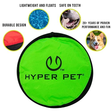 Hyper Pet Flippy Flopper Dog Frisbee for Safe Fetch Fun