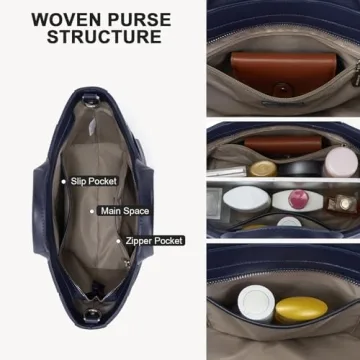 Versatile BOSTANTEN Woven Tote Bag for Women - Stylish & Durable