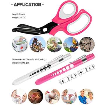 MEUUT First Aid Kit - Trauma Shears & LED Penlights