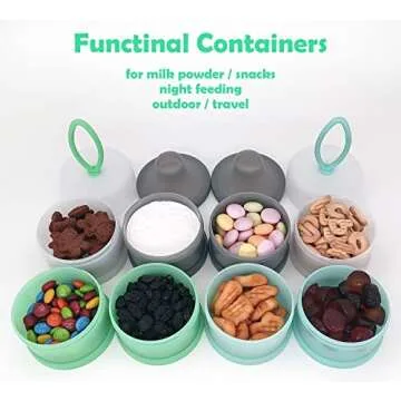 LADISO Baby Formula Dispenser - Portable & Multi-Functional Baby Feeding Solution