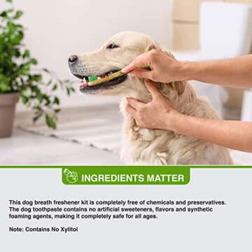 Pure and Natural Pet Organic Dental Solutions USDA Certified Organic Small Kit (.8 oz Canine Tooth Gel with Eco-Friendly Bamboo Toothbrush).