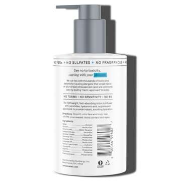 Untoxicated Moisturizing Lotion - Daily Face Moisturizer & Body Lotion for Sensitive Skin - Ceramide...