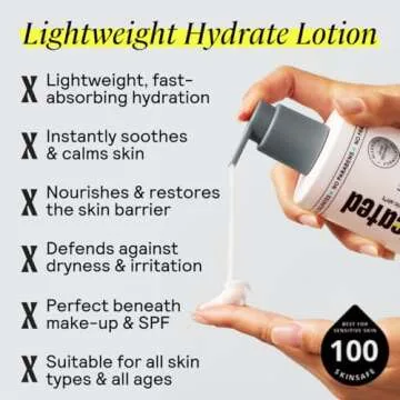 Untoxicated Moisturizing Lotion - Daily Face Moisturizer & Body Lotion for Sensitive Skin - Ceramides & Hyaluronic Acid - No Common Irritants - Non-Comedogenic - Oil-Free - Fragrance Free - 10 Ounce