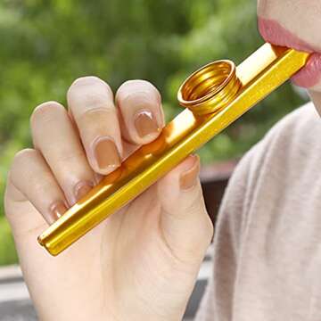 6PCS Metal Kazoo Flutes - Fun Musical Toy for All Ages