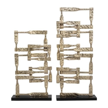 Sagebrook Home 23" Gold Aluminum Stacking Sculpture