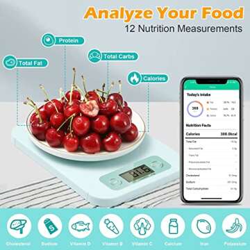 Smart Food Scale - Digital Kitchen Food Scales Weight in Grams and Ounces with Nutritional Analysis ...