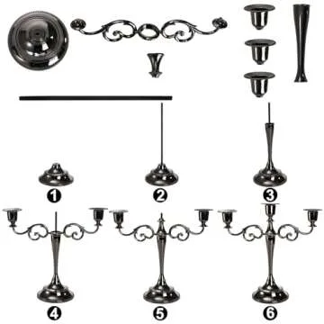 Elegant 3 Arm Candelabra for Weddings and Parties
