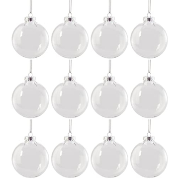 Creative Hobbies Clear Plastic Craft Ornaments Pack of 12