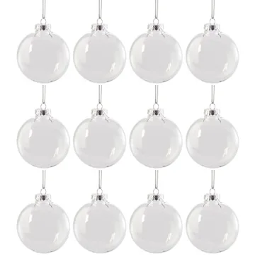Creative Hobbies Clear Plastic Craft Ornaments Pack of 12