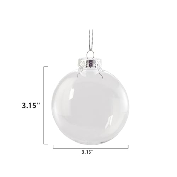 Creative Hobbies Clear Plastic Craft Ornaments Pack of 12