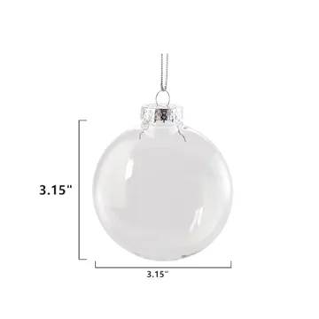 Creative Hobbies Clear Plastic Craft Ornaments Pack of 12