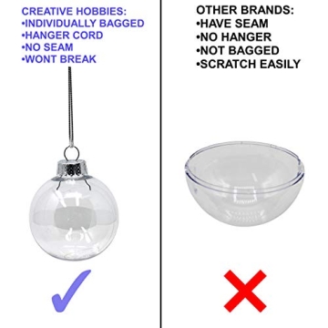 Creative Hobbies Clear Plastic Craft Ornaments Pack of 12