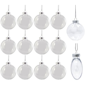 Creative Hobbies Clear Plastic Craft Ornaments Pack of 12