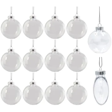 Creative Hobbies Clear Plastic Craft Ornaments Pack of 12