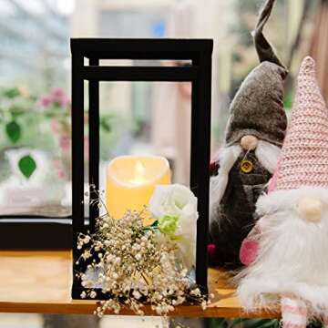 HPC Candle Lanterns Set - LED Timer for Decor