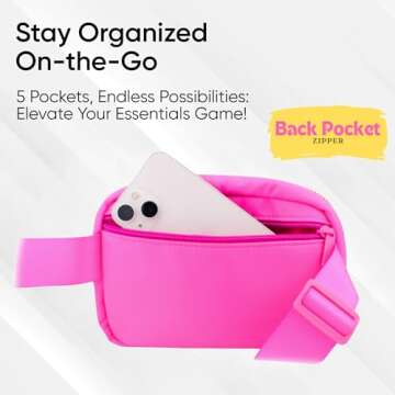 Stylish Hot Pink Fanny Pack for Women - Versatile & Functional