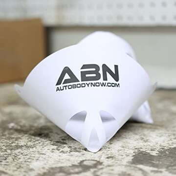ABN Strainer Cone Funnel with Filter Top 25-Pack – Disposable 190 Micron Fine Nylon Mesh –Paint, Automotive, & More
