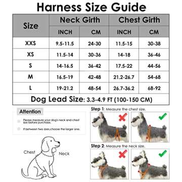 Lukovee Dog Harness and Leash Set, Soft Padded Small Dog Harness, Neck & Chest Adjustable Reflective...