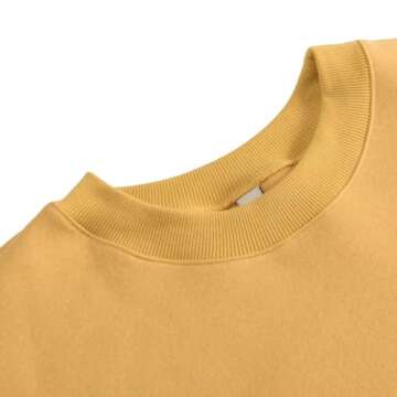 Amazhiyu Women Cropped Sweatshirt Long Sleeves Pullover Fleece Crop Tops Cyber Yellow, Small