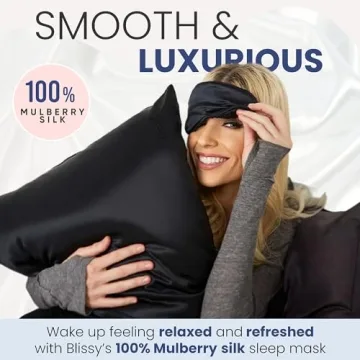 Blissy Silk Sleep Mask - Luxurious Silk Eye Cover for Sleep