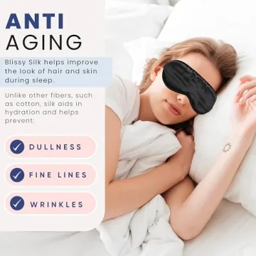 Blissy Silk Sleep Mask - Luxurious Silk Eye Cover for Sleep