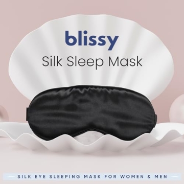 Blissy Silk Sleep Mask - Luxurious Silk Eye Cover for Sleep