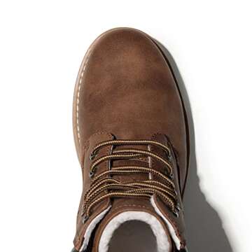 Bruno Marc Men's Classic Winter Fall Boots Outdoor Work Boots 2.0,Size 11,Brown/Fur,SBSB226M