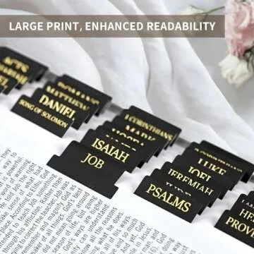 Laminated Bible Tabs for Easy Navigation & Study