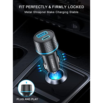 QGeeM USB C Car Charger - Fast Charging for All Devices
