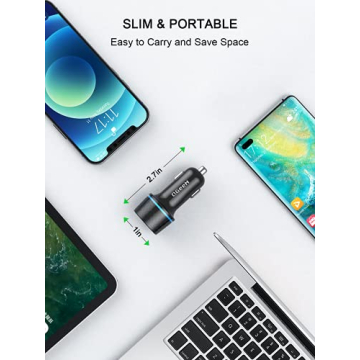 QGeeM USB C Car Charger - Fast Charging for All Devices