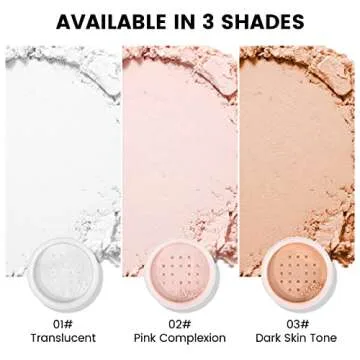 FREEORR Pink Setting Loose Face Powder, Oil Control Minimize Pore, Loose Baking Face Setting Powder ...