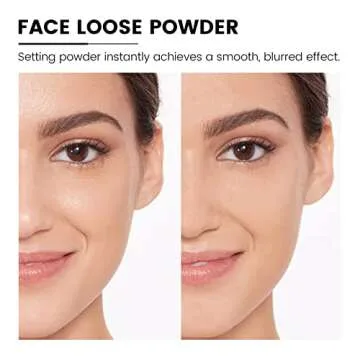 FREEORR Pink Setting Loose Face Powder, Oil Control Minimize Pore, Loose Baking Face Setting Powder Makeup, Soft Focus Make Up Setting Powder, Matte Flawless Finish,8g (02 Pink Complexion)