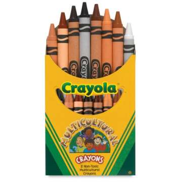Crayola Multi-Cultural Crayons, Large, 7/16 x 4 Inches, Assorted Skin Tone Colors, Pack of 8