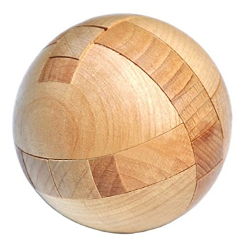 KINGOU Wooden Puzzle Magic Ball - Challenging Brain Teaser Sphere for Everyone