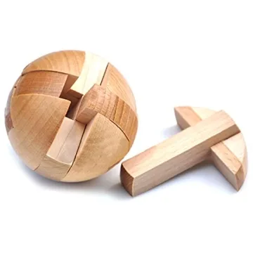 KINGOU Wooden Sphere Puzzle - Brain Teasers for All Ages