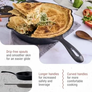 Victoria 12 Inch Cast Iron Skillet Seasoned Frying Pan