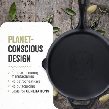 Victoria 12 Inch Cast Iron Skillet Seasoned Frying Pan