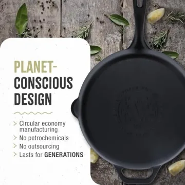 Victoria 12 Inch Cast Iron Skillet Seasoned Frying Pan