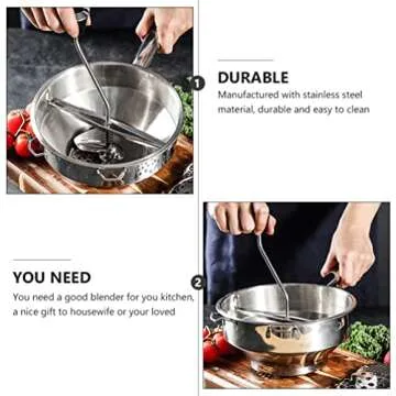 DOITOOL Potato Masher Easy Clean Kitchen Tool for Mashed Potatoes