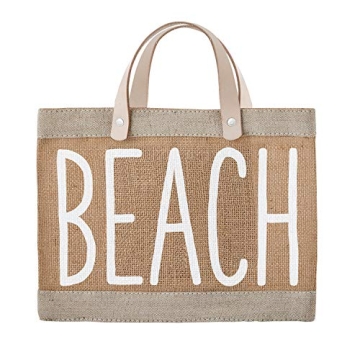 Santa Barbara Design Studio Hold Everything Waterproof Jute Tote Bag, Mini, Beach