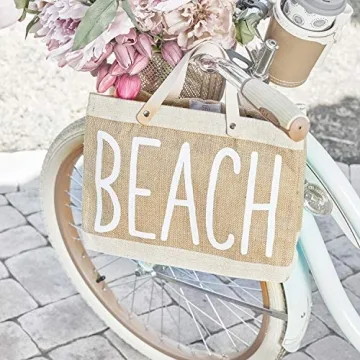 Santa Barbara Design Studio Hold Everything Waterproof Jute Tote Bag, Mini, Beach